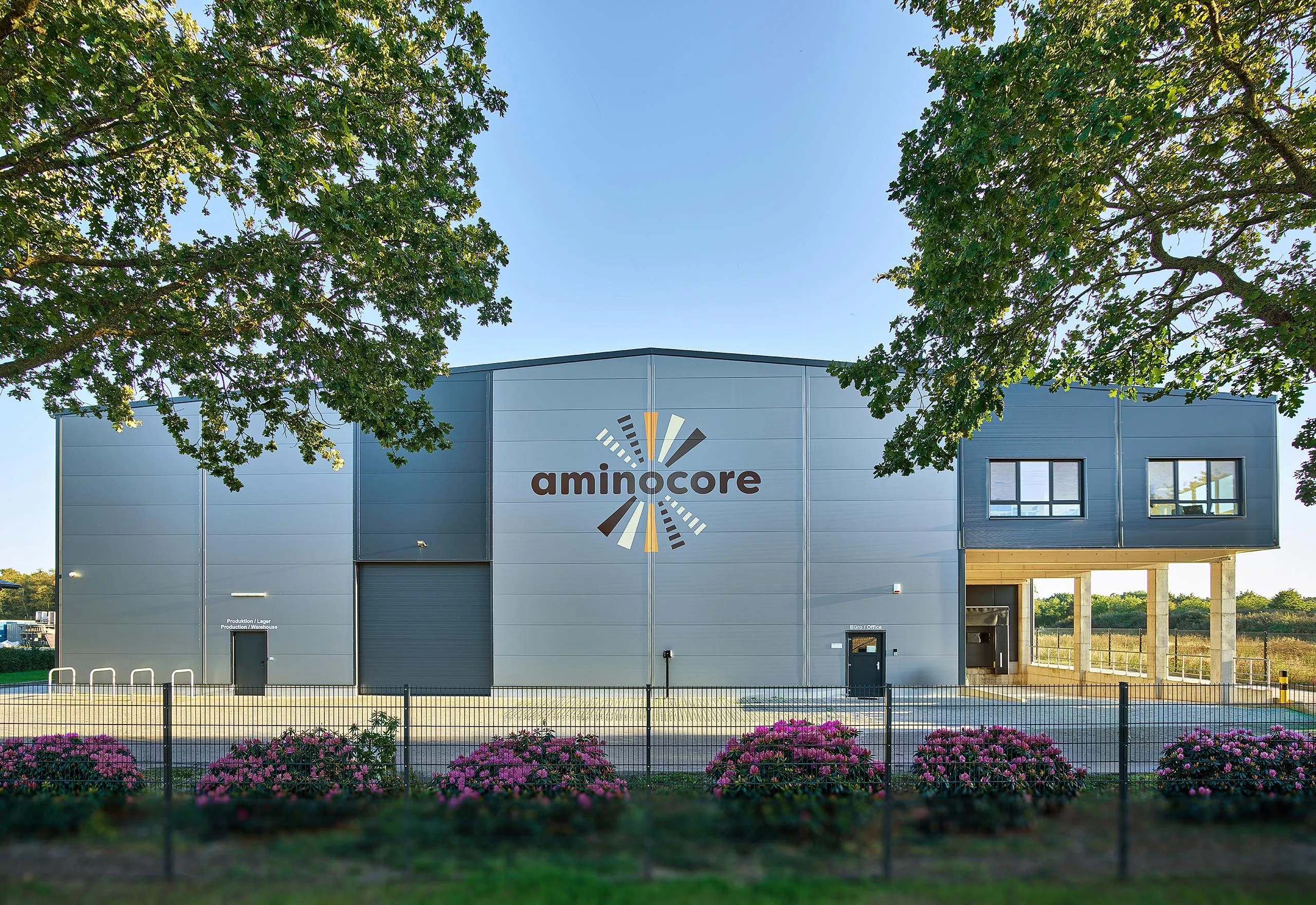 Front of an Aminocore production facility