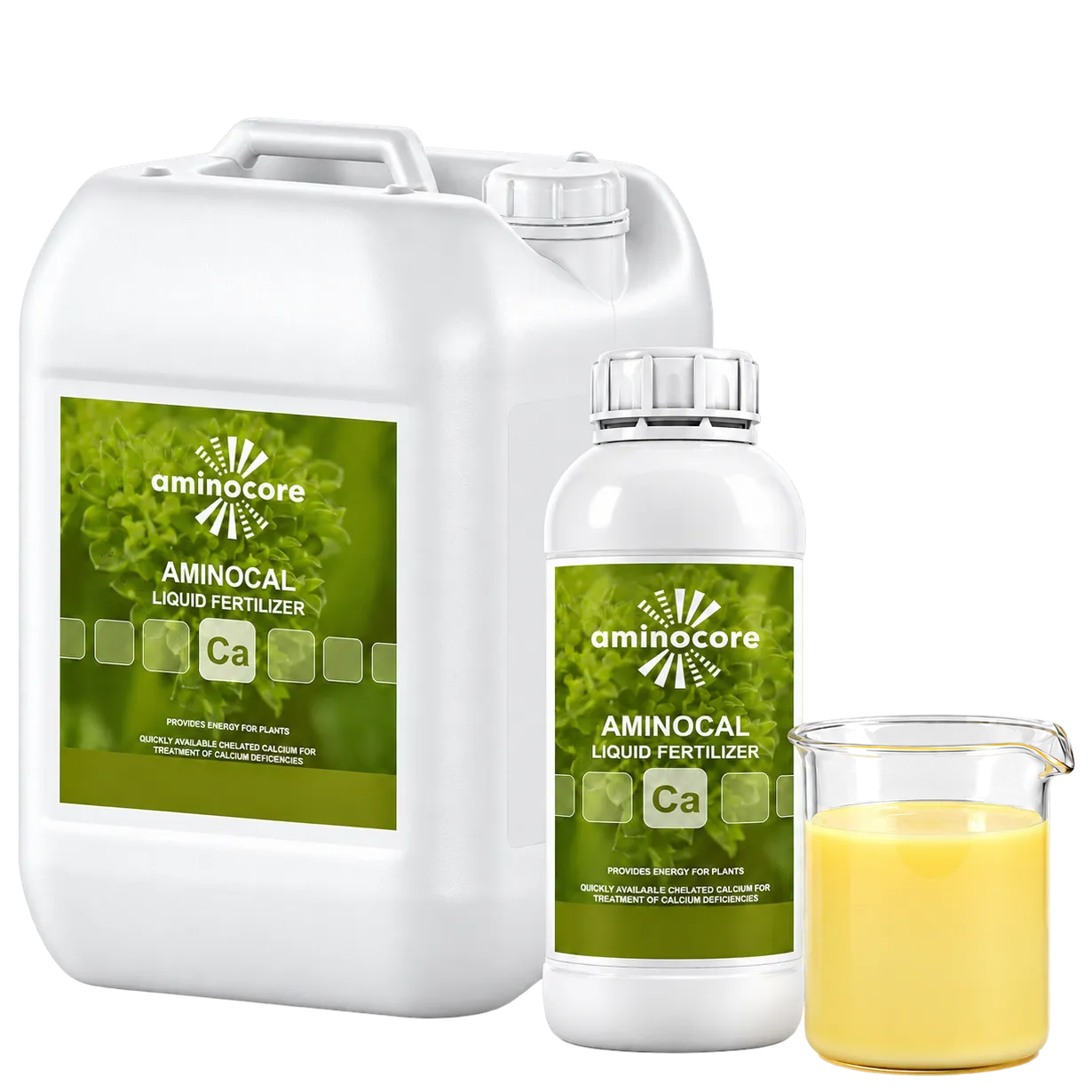 AMINOCAL packaging with a liquid sample