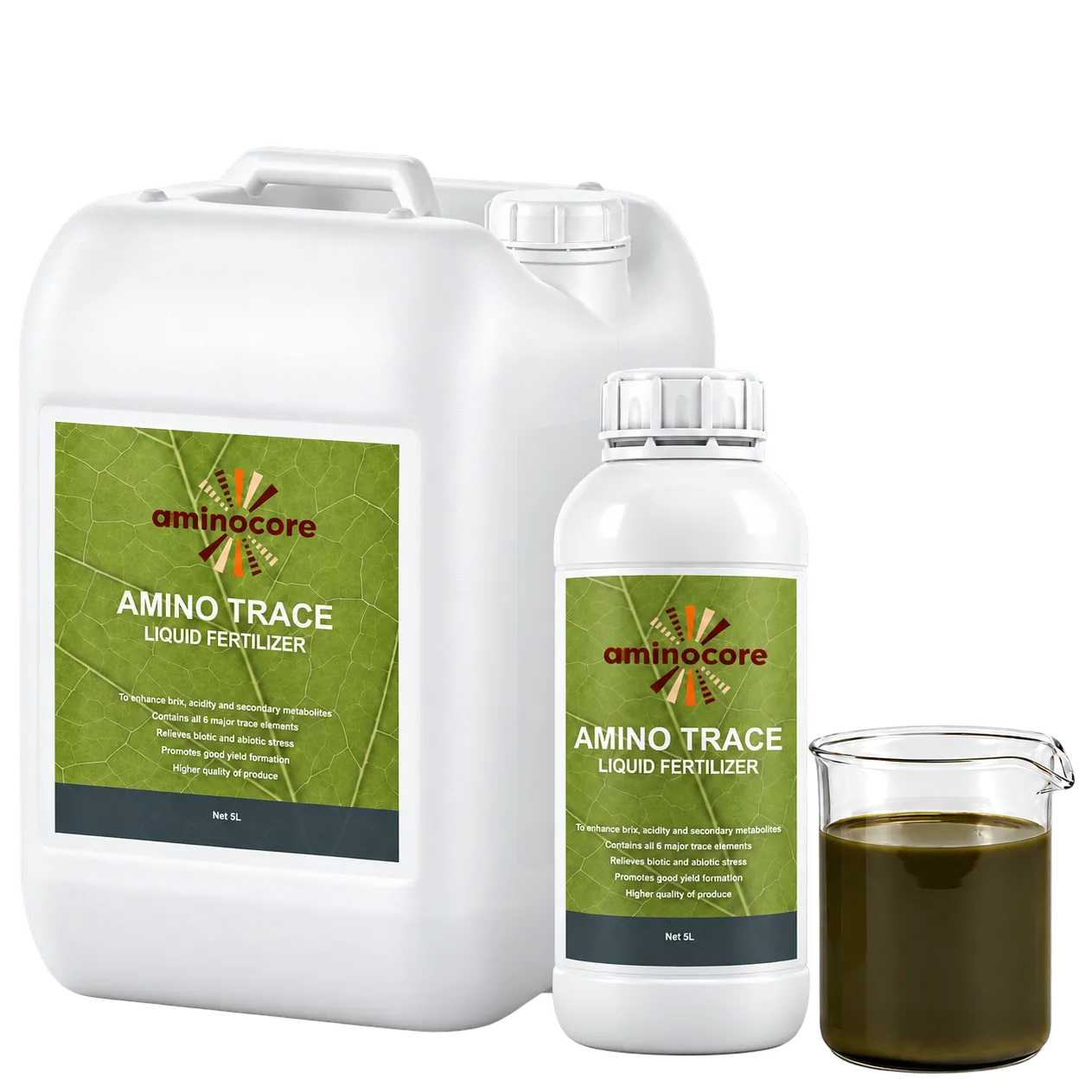 AMINOTRACE packaging with a liquid sample